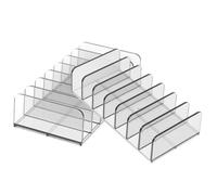 BIUDECO 2 pièces Boîte de Rangement Cosmétique Transparente pour Palettes de Maquillage Organisateur à Compartiments Semi Transparent Gris Rangement Maquillage Pratique pour Comptoir