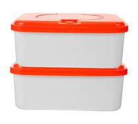 BIUDECO 2 pièces Boîte Distributrice Lingettes Réutilisable PP Boîte de Rangement pour Lingettes Ouverture Large pour Accès Facile Adaptée Salon Salle de Bain Cuisine et Couleur