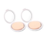 BIUDECO 2 pièces Boîte Maquillage Vide Mini Boîtier Rond Ultra-mince pour Fond Teint Cushion Compact Portable pour Voyage et Usage Quotidien