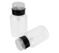 BIUDECO 2 pièces Bouteille Pompe Rechargeable pour Dissolvant Ongles Distributeur Liquide Nettoyant Portable Flacon Pressable Pratique pour Soin des Ongles
