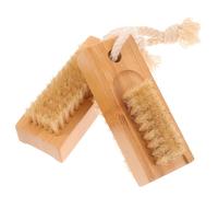 BIUDECO 2 pièces Brosse Ongles Portable Poils Naturels de Brosse Nettoyage Manucure Douce et Pratique pour Ongles et Mains