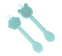BIUDECO 2 Pièces Brosse Visage Double Embout Silicone Applicateur Masque Facial Doux et Mignon Brosse Nettoyage Pores Portable pour Peau Lot de Durable et Facile à Utiliser