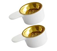 BIUDECO 2 pièces Brûleur Céramique Compact pour Bureau et Maison Décoration Intérieure Élégante Portable pour Méditation Yoga et Aromathérapie