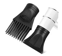 BIUDECO 2 Pièces Buse Lissante pour Sèche Cheveux Embouts Universels Plastique à Haute Température Diffuseur et Peigne pour Coiffer Cheveux Lisses ou Bouclés Accessoire de Coiffure