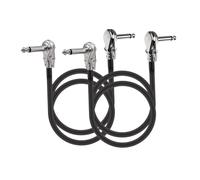BIUDECO 2 pièces Câble Patch Guitare Électrique Plat Cuivre et PVC Cordon Audio Durable pour Pédales Deffet Accessoire de Instrument Musical Lot