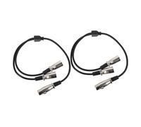BIUDECO 2 pièces Câble Xlr Y Répartiteur Cuivre Sans pour Microphone à Double Sortie sur Console de Mixage