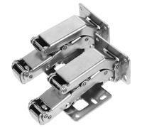 BIUDECO 2 pièces Charnières Invisibles Hydrauliques pour Portes Armoire Acier Robuste Amortisseur Silencieux Charnières Apparentes pour Meubles sans Cadre Lot