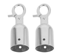 BIUDECO 2 pièces Embouts de Corde avec Crochet Alliage de Zinc Butée Cordes Robuste pour Barrière de Sécurité Capuchons de Finition Lisses pour Cordon de Guidage et Poteaux de File