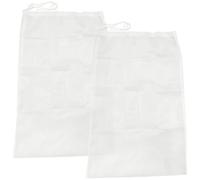 BIUDECO 2 pièces Filet Maillé Fin pour Aspirateur Piscine Lot de Robustes avec Cordon de Serrage Sécurisé Capture Débris et Insectes Compatible Aspirateurs à Pression Eau Taille L