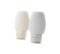 BIUDECO 2 pièces Flacon Voyage Silicone Lot de Récipient Cosmétique Étanche Réutilisable Petit Flacon Portable pour Shampoing Gel et Lotion Léger et Souple pour Déplacements