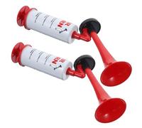 BIUDECO 2 pièces Klaxon Air Sportif Portable Rouge Trompette à Main pour Événements Football et Sports Nautiques Pompe Manuelle pour Fête et