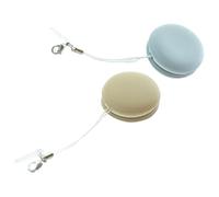 BIUDECO 2 pièces Lingettes Écran Macaron Double Face Microfibre Nettoyant pour Lunettes et Écrans Ordinateur Design Portable Lavable Bleu et Beige