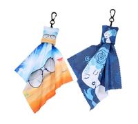 BIUDECO 2 Pièces lingettes pour yeux tissu pour lunettes kit de chiffon de nettoyage chiffon à lunettes lingettes d'écran d'ordinateur Tissu de fibres