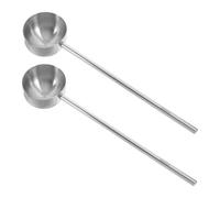 BIUDECO 2 pièces Louche Acier Inoxydable Petite Louche à Huile avec Manche Long Sécurité Multi-usage pour Cuisine et Service Lot de Compacte et Pratique