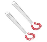 BIUDECO 2 Pièces Main Acier Inoxydable avec Tête Silicone Lot de Manuel Ergonomique pour Mélanger Battre et Remuer Cuisine pour Œufs et Sauces Facile à Nettoyer et Rayures