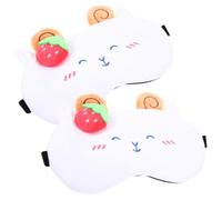 BIUDECO 2 pièces Masque de Sommeil Adulte Lot Confortable et Doux Cache-yeux pour Voyage des Yeux la Lumière Design Original et Léger pour Famille et Garçon Fille