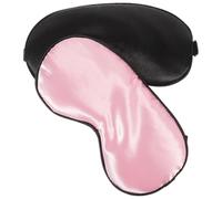 BIUDECO 2 pièces Masque de Sommeil Tissu Imitation Soie Léger et pour Dormir Patch Yeux Confortable pour Voyage et Maison Rose pâle