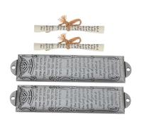 BIUDECO 2 pièces Mezuzah Métal Vintage Décor Religieux Bénédiction Juive pour Porte Maison Prière Sanctification Élégante