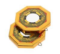 BIUDECO 2 Pièces Miroir Bagua Alliage Miroir Feng Shui Chinois Traditionnel pour Protection Harmonie et à Suspendre Décoration pour Maison et Bureau Lot