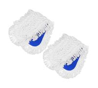 BIUDECO 2 pièces Mop Industriel Haute Résistance Tête de Vadrouille Plate Réutilisable et Lavable Remplacement pour Nettoyage Sols Grands Espaces Hôtels Usines Entrepôts Compatible