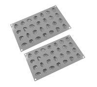 BIUDECO 2 Pièces Moule Silicone Cavités Galets pour Chocolat Pâtisserie Fondant Décoration Gâteau DIY Résistant Antiadhésif pour Usage Professionnel et Domestique