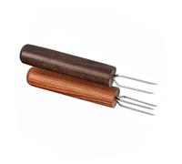 BIUDECO 2 pièces Moxa Prolongateur à Inoxydable avec Manche Bois Naturel pour Thérapie Extenseur de Moxibustion Chaude Sécurisé et Facile à Nettoyer