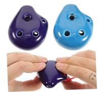 BIUDECO 2 pièces Ocarina Alto C Céramique Mini Instrument à Vent Portable pour Facile à avec Lanière Couleurs Aléatoires Couleur Aléatoire Couleur Aléatoire