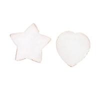 BIUDECO 2 pièces Palette de Nail Art Résine Forme de Cœur et Étoile Support de Présentation pour Ongles Factice Outil Mixeur de Couleurs et Affichage Professionnel pour Manucure