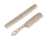 BIUDECO 2 pièces Peignes Acier Inoxydable Peigne de Coiffure Ultra-fin et Massage Antistatique pour Homme et Femme Soin Du Chevelu et Organisation des Cheveux Finition Dorée