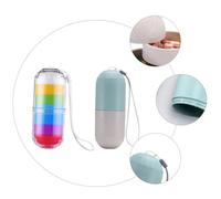 BIUDECO 2 pièces Pilulier Hebdomadaire Jours Organisateur de Portable avec Compartiments Étanches Léger et Pratique pour Voyage et Poche