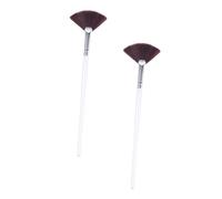 BIUDECO 2 Pièces Pinceaux Applicateurs Masque Visage Brosse Maquillage Fibres Synthétiques Manche Bois pour Masques Boue et Soins Peau Précision et Application