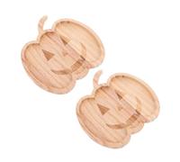 BIUDECO 2 Pièces Plateau Forme de Citrouille pour Halloween Plateau de Service Multifonction pour Fruits Snacks et Apéritifs Élégant pour et Réceptions