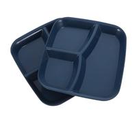 BIUDECO 2 pièces Plateaux de Service Divisés Réutilisables Assiettes Compartimentées Multifonctions pour Apéritifs Snacks et Fruits Plateau de Tableware pour Famille et Fête Bleu Profond