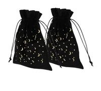 BIUDECO 2 pièces Pochette Tarot en Tissu avec Cordon Pochette de Rangement pour Cartes et Bijoux Petit Format Portable Lot de Cadeau Pratique pour Amateurs de Tarot