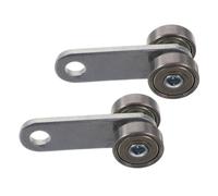 BIUDECO 2 pièces Roulettes Double Roulement Acier pour Porte Coulissante Chariot Galet Double Solide Galets pour Placard et Porte Rail