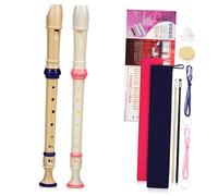 BIUDECO 2 Pièces Soprano Recorder Plastic Flute Set Lightweight Portable Music Instrument For Beginners And Players