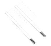 BIUDECO 2 Pièces Tube Verre de Rechange pour Baguette Haute Fréquence Portable Accessoire Transparent Non Conducteur pour Appareil Facial Haute Fréquence Compatible avec Peigne Sécurité et