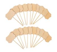 BIUDECO 20 pièces Étiquettes Jardin Bois Rustique Piquets Extérieurs pour Noms de Plantes Marqueurs Multifonctions pour Succulentes et Décoration Naturelle