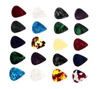 BIUDECO 20 pièces Lot de Médiators Épais pour Guitare Variété de Médiators Colorés Nylon Xylonite Accessoire Guitariste Portable et Couleur Aléatoire Couleur Aléatoire