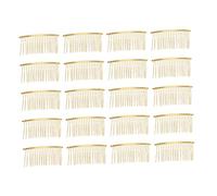 BIUDECO 20 pièces Peignes à Cheveux Métalliques Dorés Dents Lot de Peignes Incurvés Fil Torsadé pour Coiffures Françaises Élégantes Accessoires pour Mariage Demoiselles Honneur et