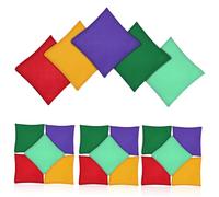 BIUDECO 20 Pièces Sacs de Haricots Tissu Jeu de Lancer pour Garçon Fille et Adultes Couleurs Vives Cornhole pour Activités Plein Air et Travail Équipe