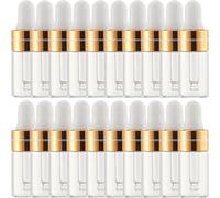 BIUDECO 20pièces Flacons Compte-gouttes Vides Rechargeables Avec Pipette Pour Huiles Essentielles Et Étanches Voyage