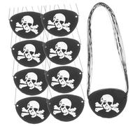 BIUDECO 24 Pièces Masque Halloween Feutre avec Motif Crâne Pirate et Portable pour Fête Costumée et à Thème