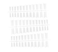 BIUDECO 240 Faux Ongles Autocollants Ultra-Fins Transparents sans Traces, Kit Manucure Japonaise Patchs Adhésifs 240 Pcs, Accessoires Manucure pour Fêtes et Usage Quotidien