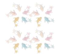 BIUDECO 250pièces Breloques Animaux Marins Résine pour Ongles Mini Poissons Décoratifs Breloques Thème Plage Accessoires Nail Art