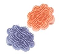BIUDECO 2pièces Brosse De Bain Silicone Pour Garçon Fille Peigne à Shampoing Né Exfoliant Pour Croûtes De Lait Lot De Brosses Pour Chevelu