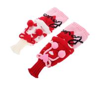 BIUDECO 2pièces Housses De Bouteille De Vin Tricotées pour Saint-Valentin Décoration Créative pour Mariage Ambiance Festive pour Embellir Vos Tables De Fête