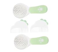 BIUDECO 2Set Set de Brosse et Peigne pour Garçon Fille avec Poils Doux Brosse Croûtes de Lait pour et Tout Petits Soin Délicat et Démêlage Facile pour de Naissance