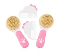 BIUDECO 2Set Set de Brosses Garçon Fille Doux Nés Brosse et Peigne Délicats Kit Soin Cheveux Garçon Fille Démêlage Facile Cadeau Naissance
