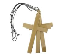 BIUDECO 3 Pièces Collier Croix Homme en Plastique Or Design Ecclésiastique Élégant, Confort Solide et Retrait Rapide, Accessoire Religieux pour Baptêmes et Sermons
